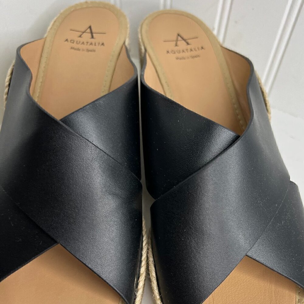 Aquatalia Womens Marina Black Espadrilles Size 11 (7611939) - Picture 3 of 10